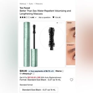 Too Faced Better Than Sex Mascara - Waterproof